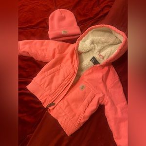 Toddlers Carhart coat and hat